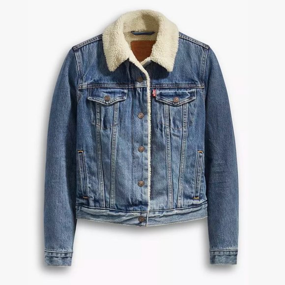 Levi's Original Sherpa Trucker Denim Jacket (NWT) - Picture 2 of 3